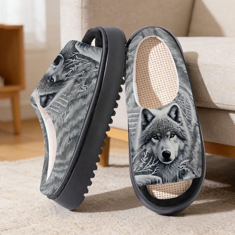 Couples  Cartoon Linen Cotton Slippers for Men & Women, Spring to Autumn 44-45 цветочный