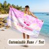 Asciugamano da Spiaggia Personalizzato, Kirby Stampa Personalizzata Nome Testo, Asciugamano Super Assorbente Per Vacanze al Mare