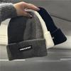 Hat Men's Winter Fashion Alphabet Wool Hat Ear Protector Solid Color Warm and Cold Knitted Cold Hat Women