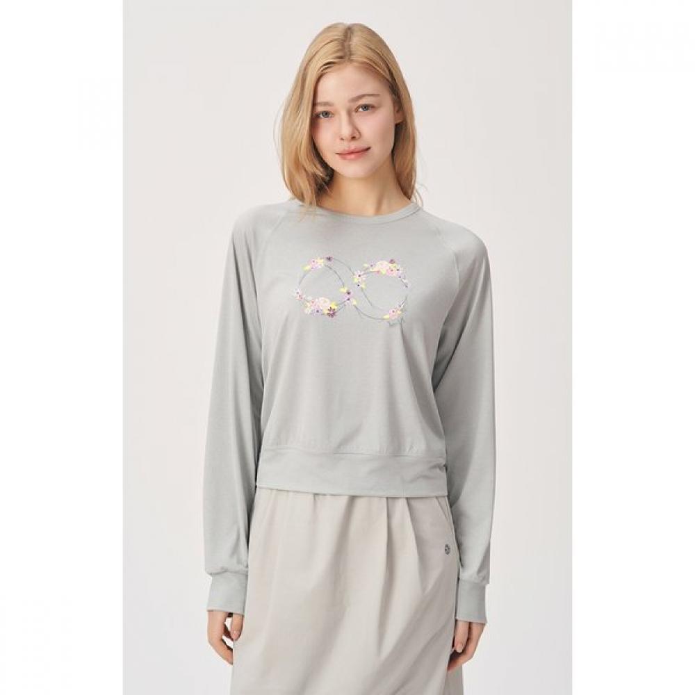 Huit Flower Infinity Raglan Sweatshirt Htwtp6i03t LGY/M