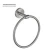 60 Series Model 304 Stainless Steel Wall-Mounted Towel Rack with Mirror Finish & Towel Ring