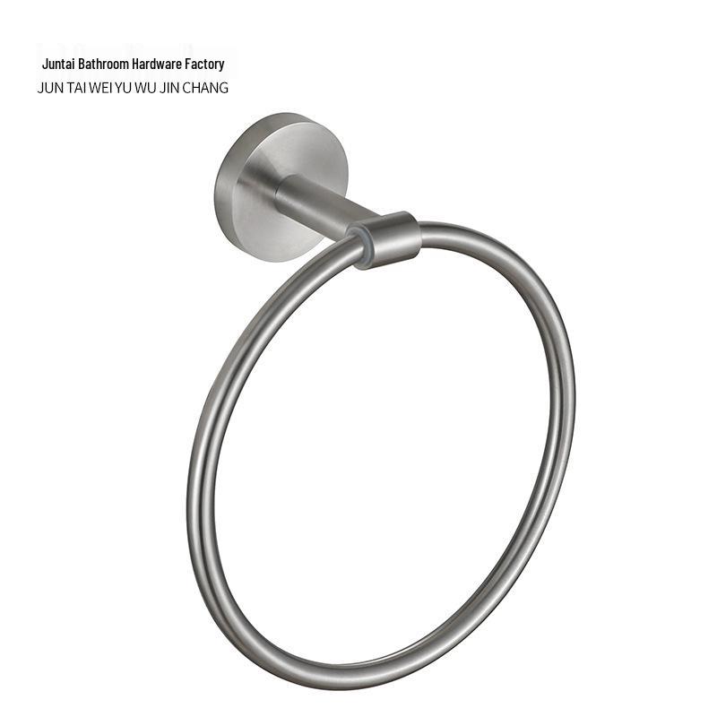 60 Series Model 304 Stainless Steel Wall-Mounted Towel Rack with Mirror Finish & Towel Ring