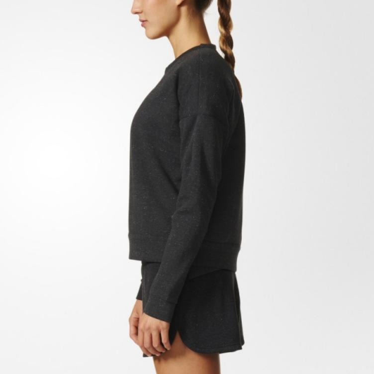 adidas Stadion Sweat Mode Vielseitiger Rundhals Strickpullover Damen Pullover Schwarz B47322