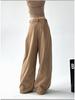 2025 Women's American Retro Wide-Leg Pants: Casual, Loose-Fit, High-End Drape for Autumn/Winter