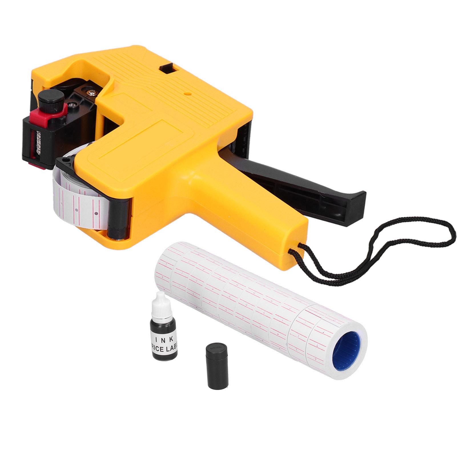 

Пистолет для маркировки цен с цифрами, этикетировочная машина с 10 рулонами этикеток, запасные чернила