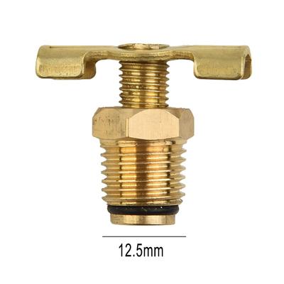 1/4 Messing Metalen Luchtcompressortank Klep Kraan/Aftapkraan Met T-Handvat Nieuw