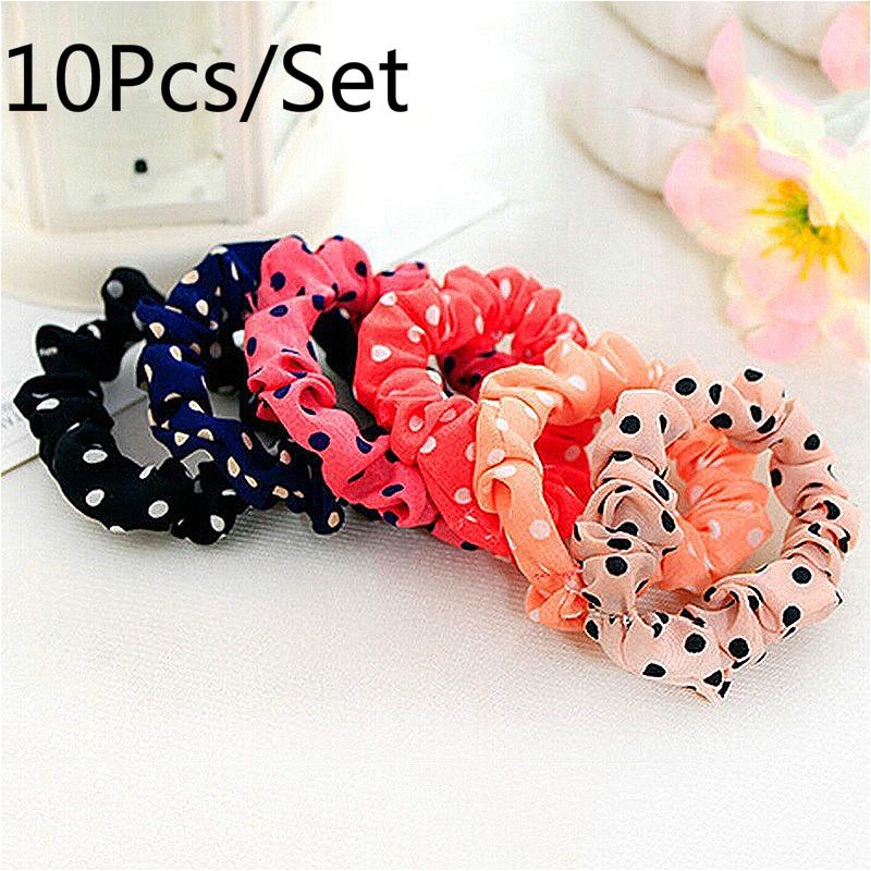 Hair Band Fashion 5pcs/10pcss Sweet Girls Women Elastic Hair Band