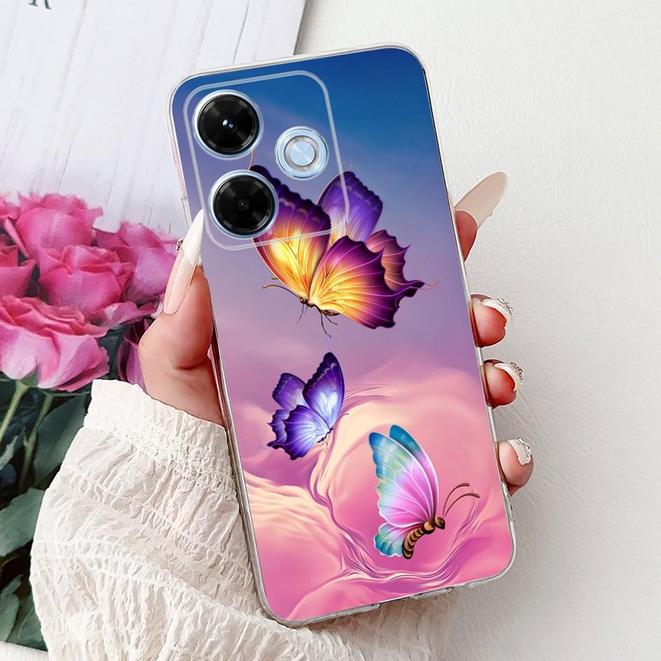 New For Xiaomi Redmi 13x 4G Case Cute Cartoon Panda Machine Flower TPU Soft Silicone Cover For Xiomi Redmi 13X Shockproof Bumper