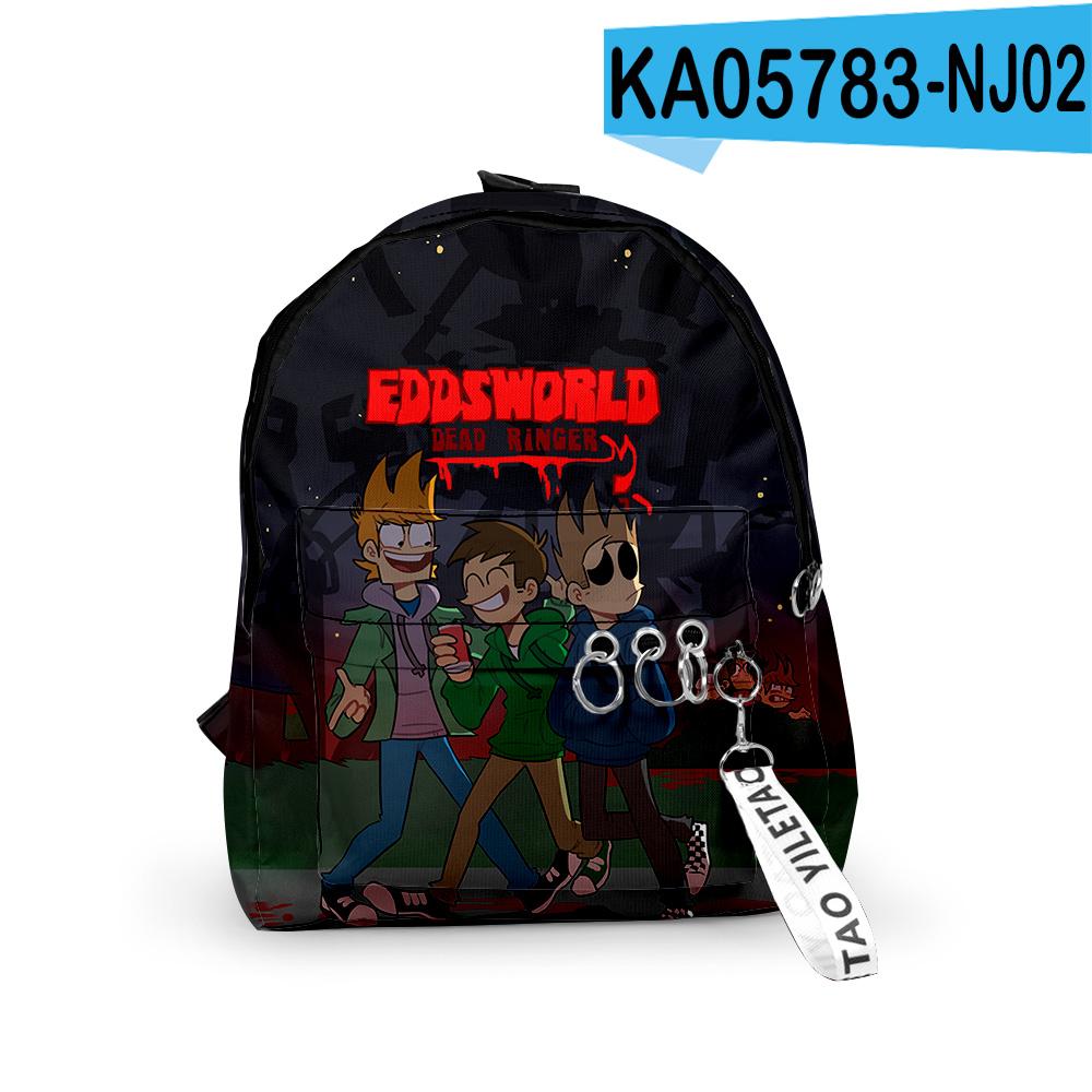 תיקי גב לבית ספר פופולריים וצעירים של Eddsworld, תיקי גב למחברות, הדפסת תלת מימד, אוקספורד עמיד למים, מחזיק מפתחות, תיקי נסיעות קטנים