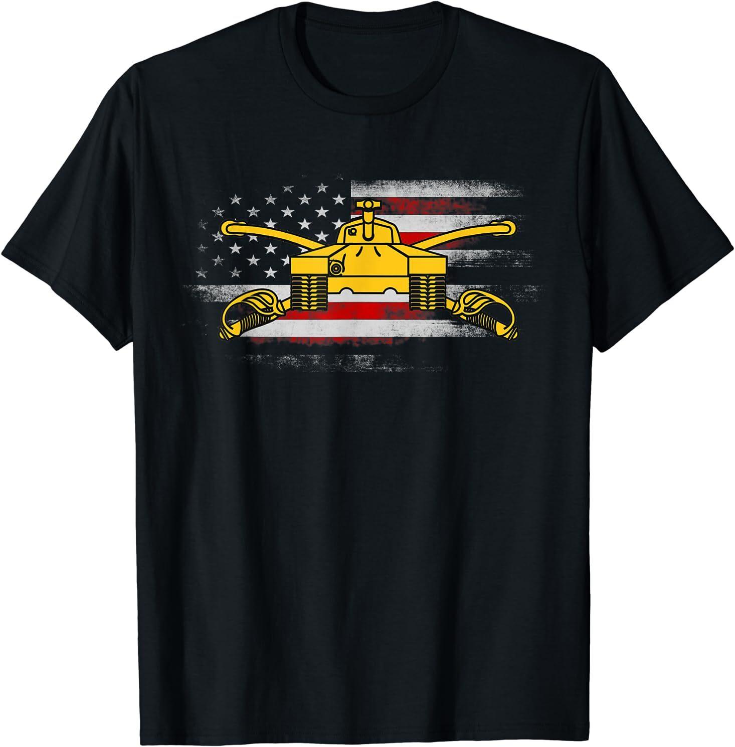 US Army Armor Branch Insignia Military Tank Veteran Tanker T-Shirt Size S-5XL XXL