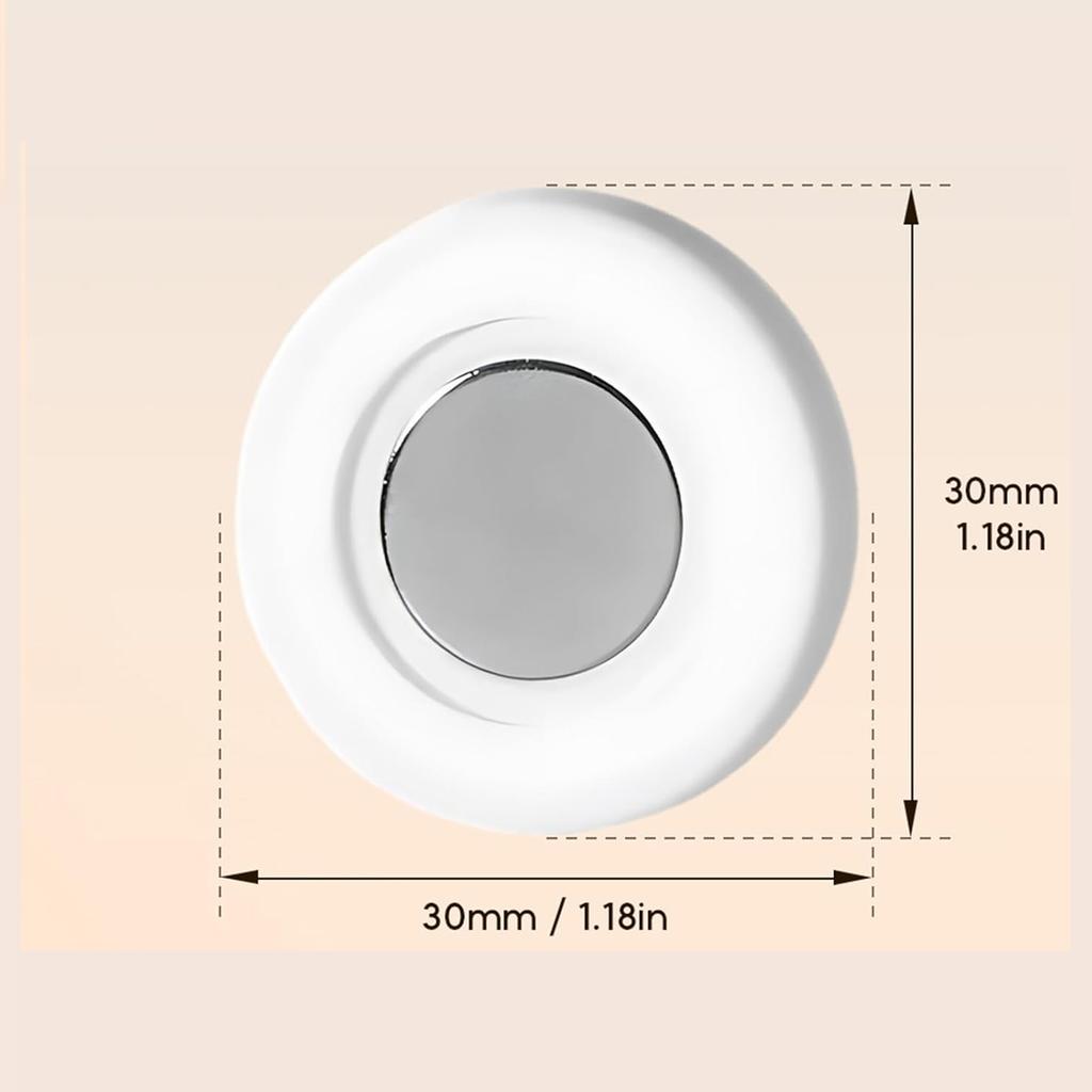 3pcs No Drill Magnetic Remote Holder - Wall Mount for TV/AC/DVD Remotes, White Space-Saving Design
