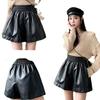 Damen Herbst 2026 Oberbekleidung High Waist A-Linie Schlankmachend Weiter Bein PU-Leder Shorts Kaffee Mini-Shorts Vielseitig Schlank Geschnitten Heße Shorts