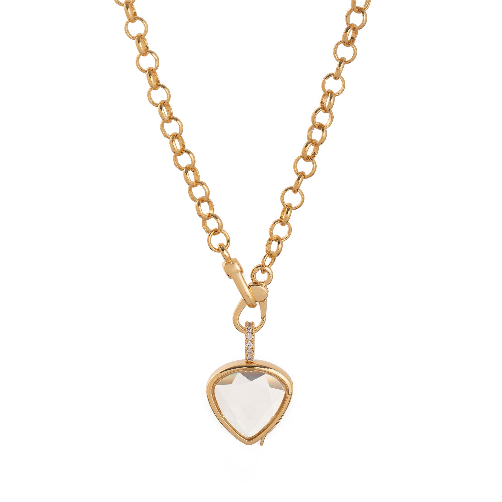 

Heart of the Ocean can be opened necklace, water droplet pendant, niche cute small object, collarbone chain, color preservation