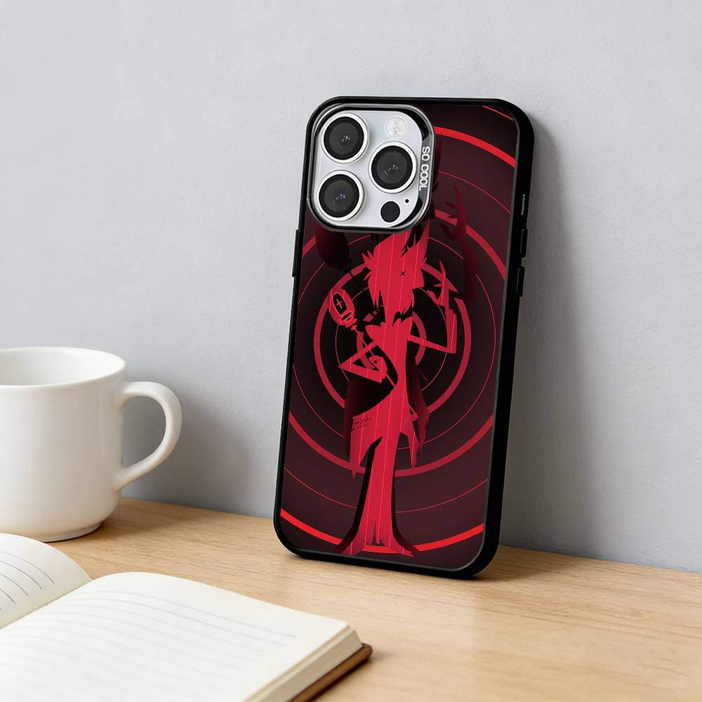 

H-Hazbins-Hotels Phone Case For iPhone 17,16,15,14,13,12,11 Plus,Pro Max,XS,Colorful Silver Phone case Funda Cover iPhone14Pro