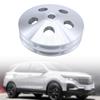 Chrome Double Groove Steering Pump Pulley Replacement Spare Part Durable Aluminum Alloy for Chevrolet Hydraulic System Repair