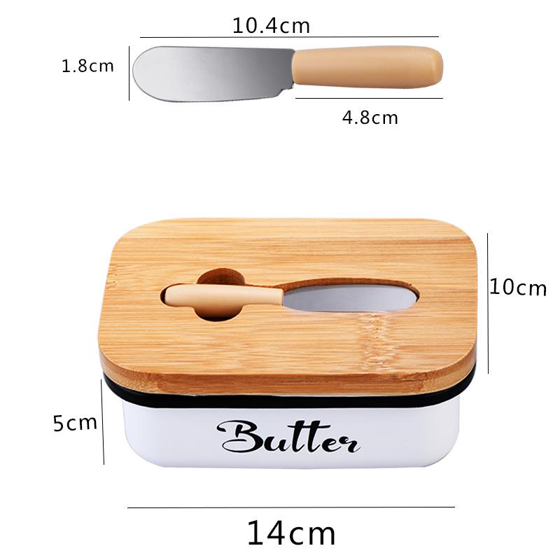 

Прямоугольная масленка с ножом - Контейнер для хранения сыра и продуктов