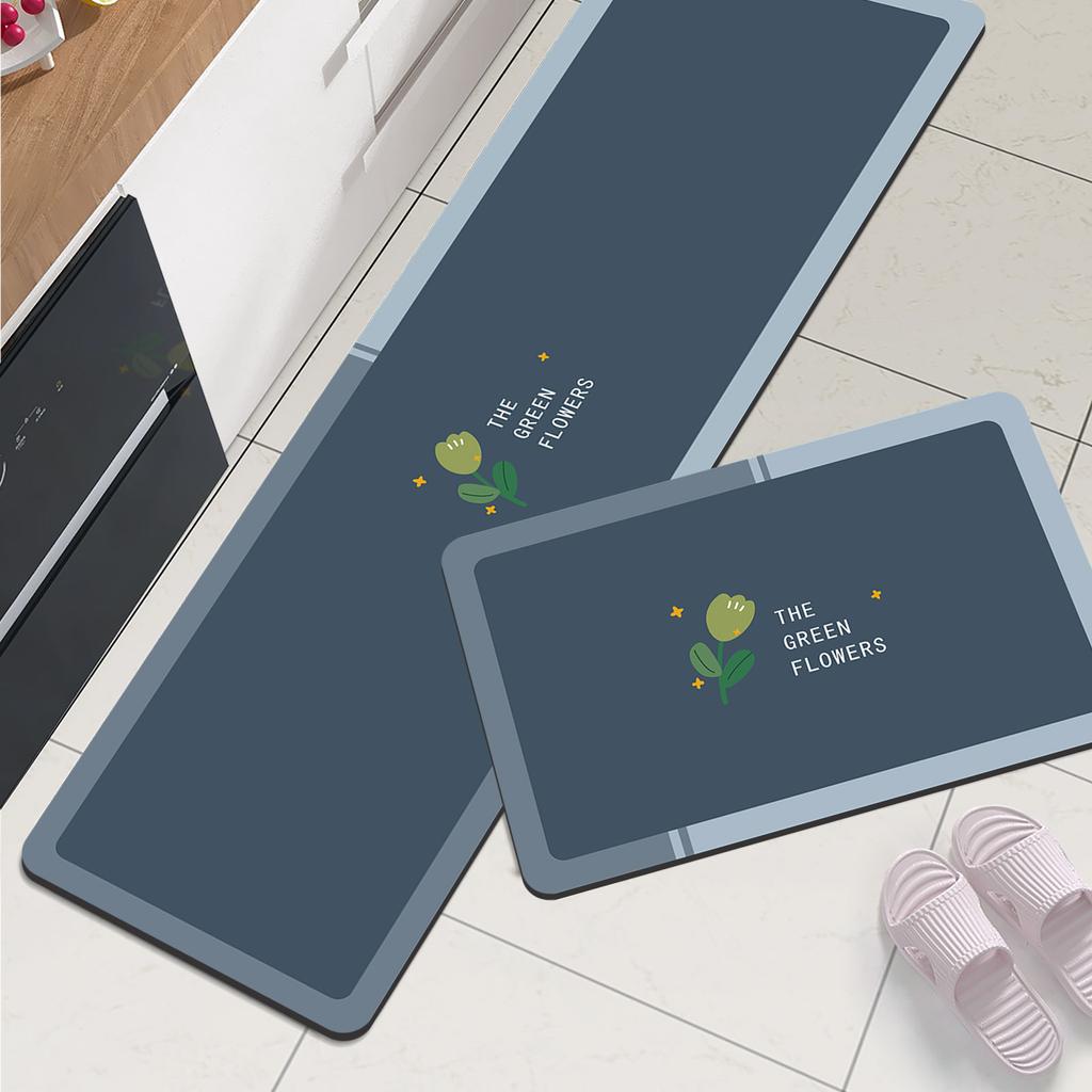 Diatomite Kitchen Floor Mat Waterproof Long Area Kitchen Carpet For Living Room Hallway Kitchen Bathroom Rug Washable
