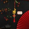 Lunar New Year 2027 Goat Hanging Ornament Gold Lucky Design Red Tassels for Spring Festival Family Gathering Decor