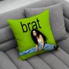 Singer CCharli XCX BRAT Pillow Case Soft Cushion Cases for Farmhouse Sofa Decor Home Decorations and Protector
