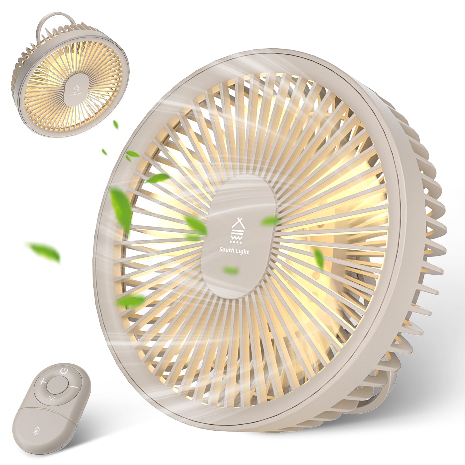 

Rokuetsu Fan with DC Motor Arrival Tabletop Hanging Airflow Powerful Quiet Magnetic Remote LED Mini USB Perfect for Fan Circulator Wall-Mounted [New & слонова кістка