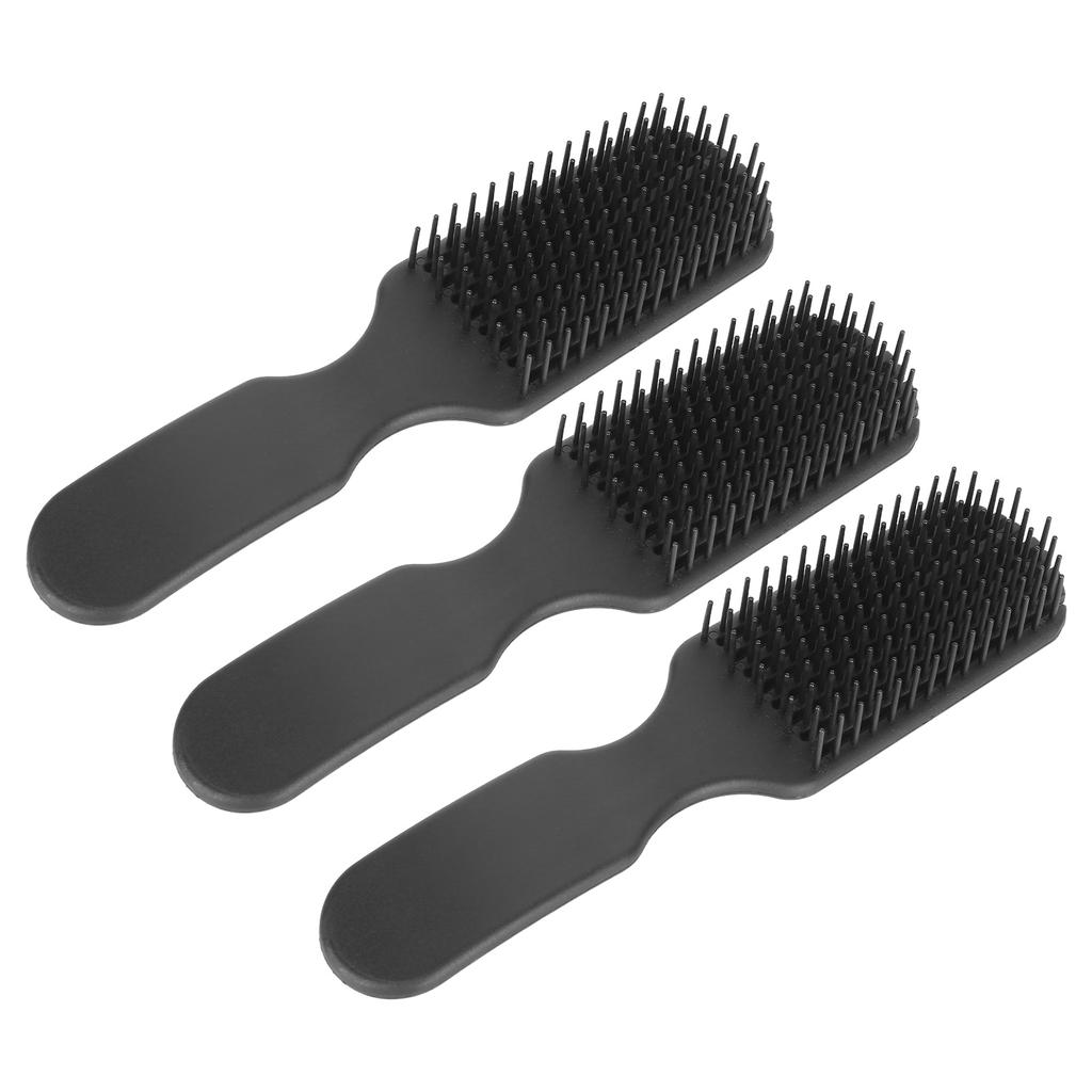 3 Stück 9 Reihen Haarbürste Breitzahn Leicht Ergonomische Entwirrbürste für Alle Haartypen Styling