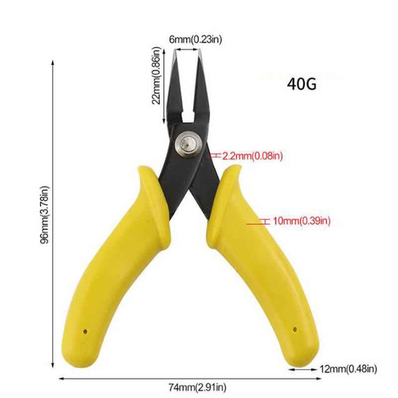 

3,5-дюймовые мини плоскогубцы с плоским носом, микро-кусачки, плоскогубцы с носом, маленькие цепные плоскогубцы, гладкие губки, тонкие плоскогубцы для инструмента для изготовления ювелирных изделий своими руками B жёлтый