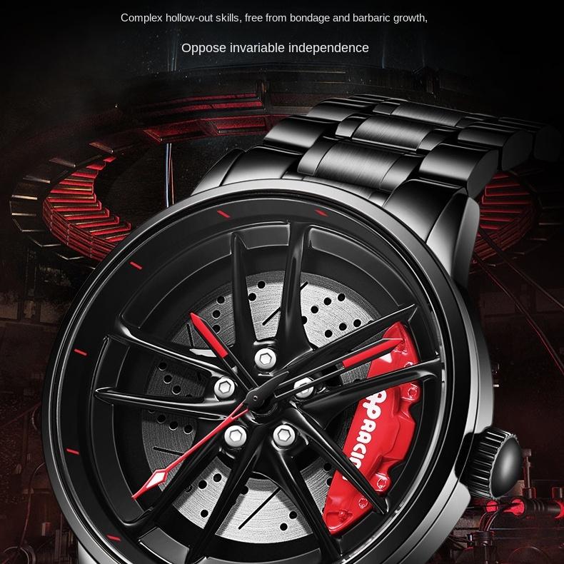 Ceas pentru bărbați SVJ Ceas cu butuc de roți de calitate superioară Ceas cu cuarț rezistent la apă tridimensional