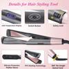 2 In 1 Twisted Hair Straightener and Curler Professional Flat Iron 3D Concave And Convex Titanium Plate Ionic Curling Iron