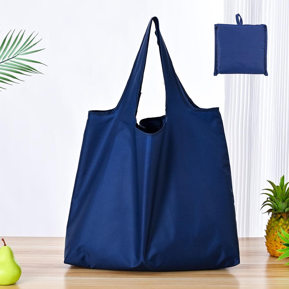 

Waterproof Oxford Cloth Large Capacity Crossbody Tote - Foldable, Eco-Friendly, Solid Color Shopping Bag