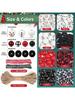 Random size quantity Christmas wooden beads Christmas wooden beads Christmas round beads Winter pine round beads natural wood
