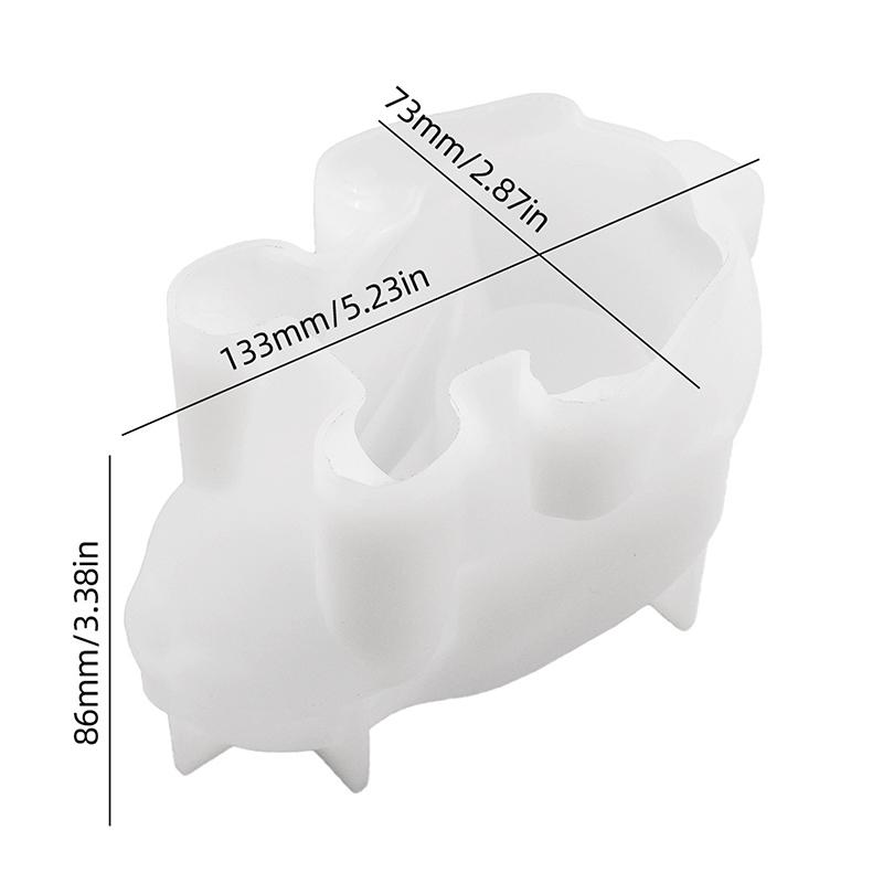 Samodzielny Uchwyt na Świecę Zajączek Wielkanocny Silikonowa Forma 3D Króliczek Uchwyt na Lampkę Herbacianą Gipsowa Forma Żywica Glinka Formy Świeczników Wystrój Domu