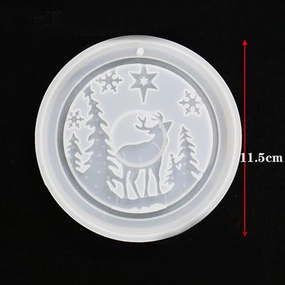 New 4pcs Christmas Elk Molds for Resin Epoxy Casting Xmas Mould
