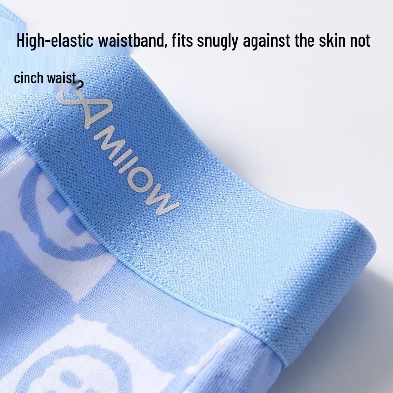 MiiOW Boys' Pure Cotton Antibacterial Printed Underwear 4-Pack