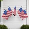 yangyizhi American Flag Stand Set, 5Pcs Celebration Flags with Poles And Fan-Shaped Bases for Wall Balcony Shop Fronts Outdoor Decor Patriotic