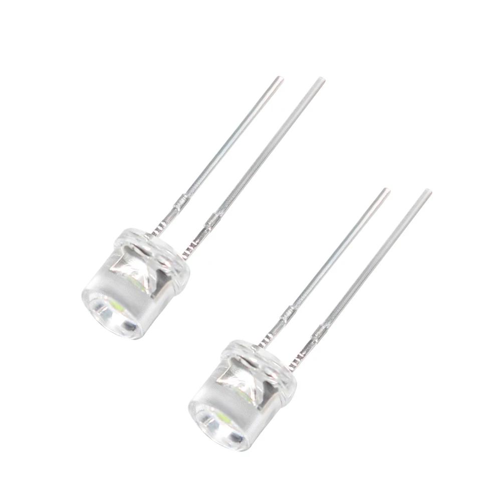 50 buc. LED-uri plată diodă 5MM roșu, galben albastru, alb, lampă cu LED, lumini Diod F5, lampă cu LED transparentă, diodă super luminoasă