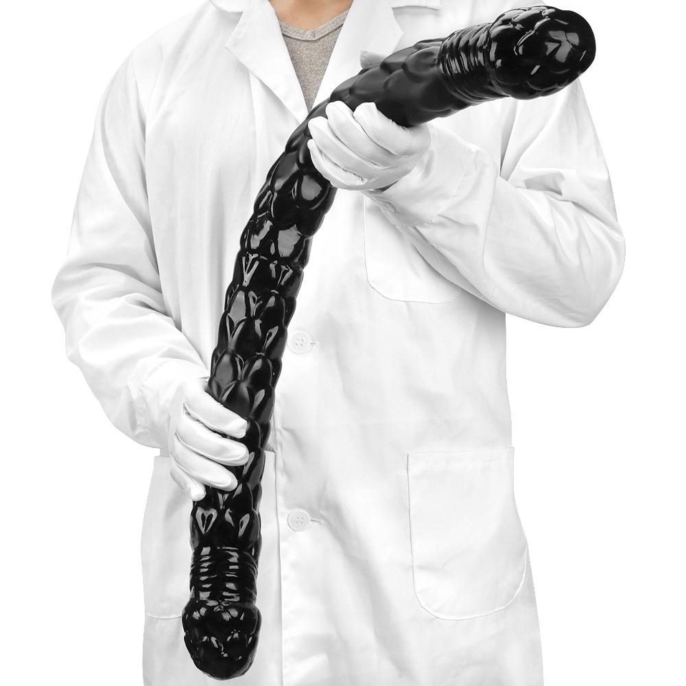 Dildo cu două capete Super lung Plug anal simulat Masturbator lesbian Penis realist Jucărie sexuală Gay Fisting BDSM