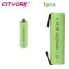 Cityork Batería recargable AA de 1,2 V, celda NiMH de 2200 mAh con lengüetas de soldadura para afeitadora eléctrica casera, afeitadora Braun, cepillo de dientes Philips