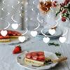 30pcs White Heart Spirals Streamers Set Hanging Decoration For Wedding Birthdays And Festival Celebration House Decors