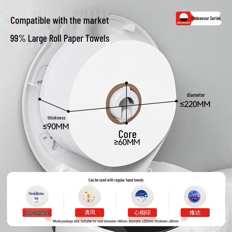 Interhasa! Wall-Mounted Large Roll Toilet Tissue Dispenser