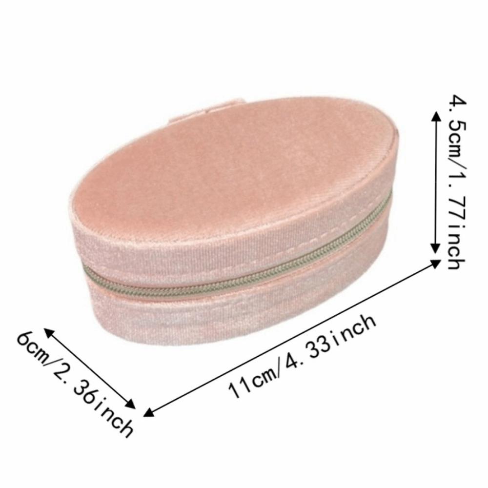 Divided Compartments Velvet Jewelry Display Box Portable Travel Jewelry Case Daily Use