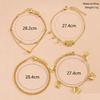 4-piece Gold Butterfly Multi-layer Anklet Set, Creative Beaded Heart Chain Anklet, Suitable for Vacation and Beach Wear.
