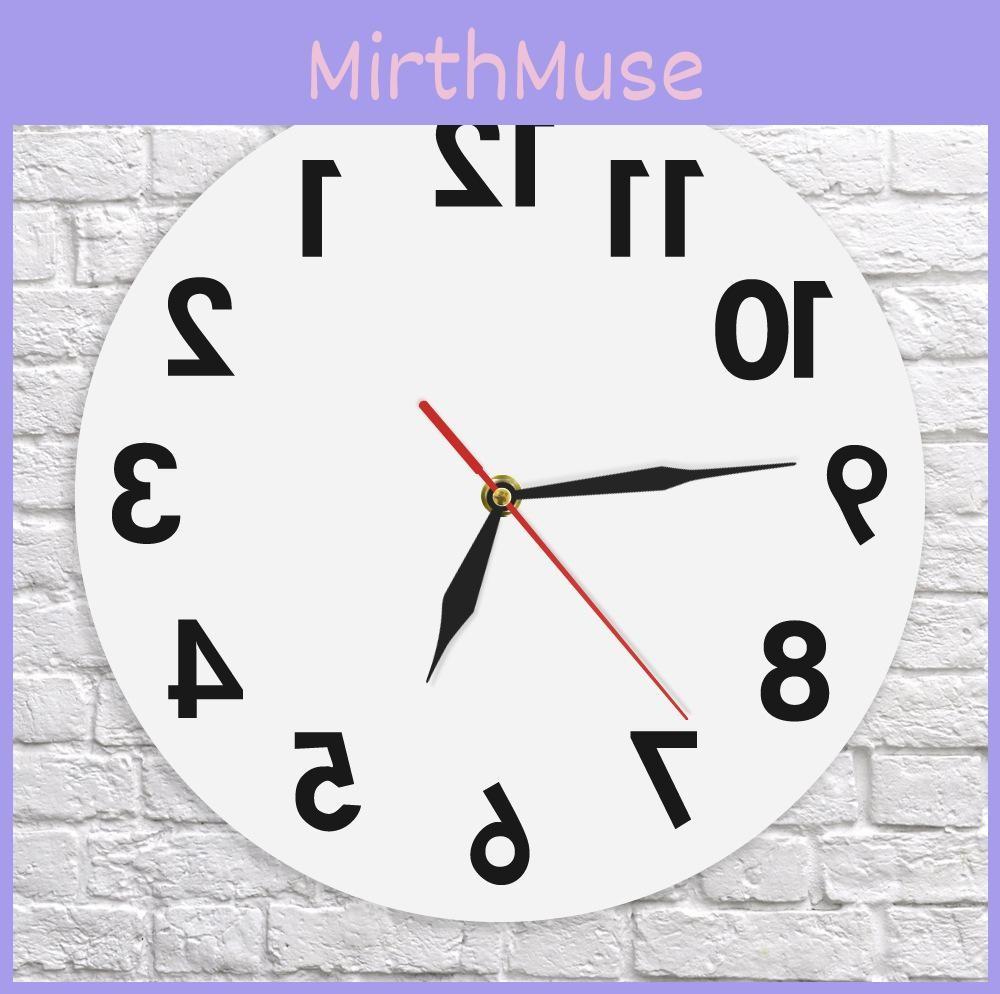Anti Reverse Wall Clock Modern Backwards Time Run Counter Clockwise Wall Watch