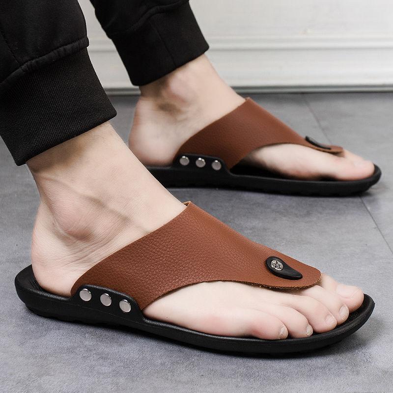 Summer men's cool men's beach shoes men's breathable men's flip-flops casual cool slippers trendy men's shoes