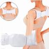 Women Men Unisex Adjustable Body Posture Shoulder Back Support Brace Correction Belt (Color: White)