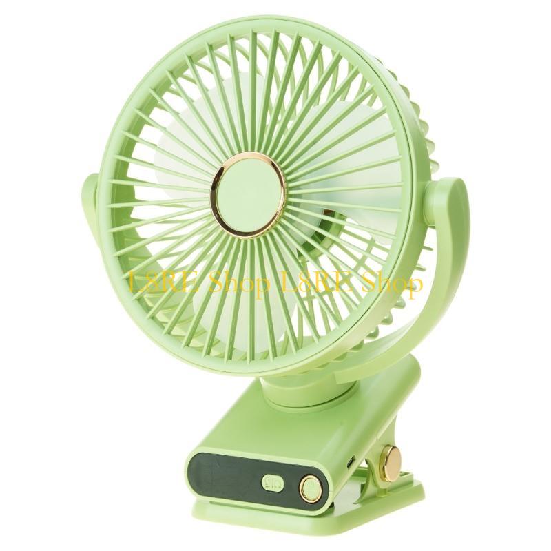 L8RE Rechargeable Miniature Desk Fan 5 Speed Setting 360 Rotation Clip Mount Fan For Car Indoor Outdoor Use Cooling Device