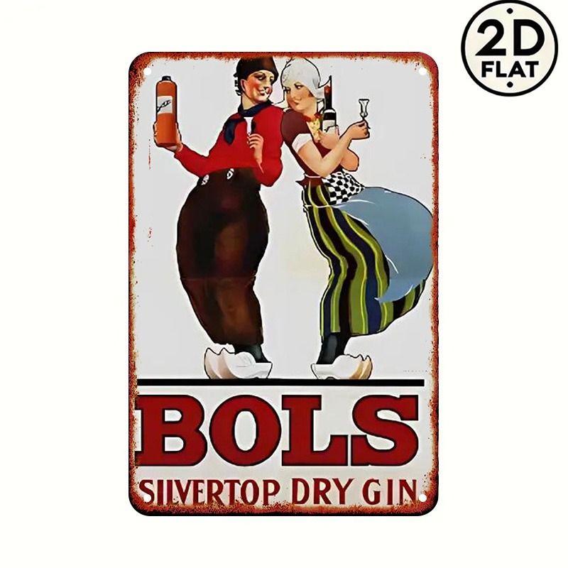 Vintage Drink Theme Metal Wall Panels for Bar Restaurant Kitchen Decor