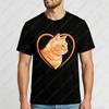 Cat In Heart Pattern Unisex Cotton TShirt Casual Summer Wear For Men And Women Pet Lover Gift Trendy Design