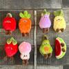1Pcs Pineapple Strawberry Avocado Eggplant Soft Stuffed Pendant Doll Simulation Cartoon Fruits Vegetable Plush Toy Fun Gift