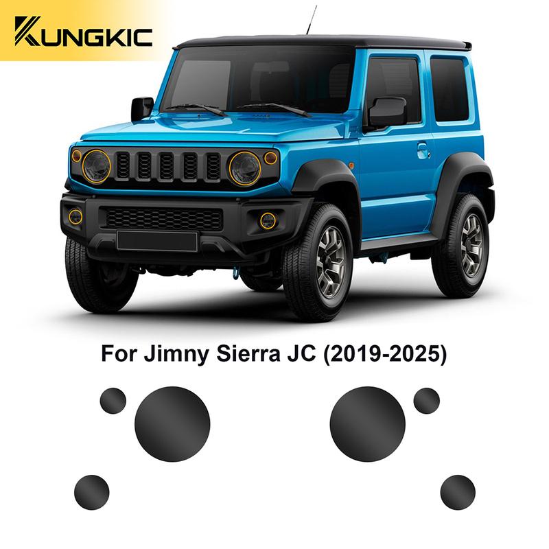 Pro Suzuki Jimny Sierra JC  -2025 Ochranná fólie na světlomety a zpětná zrcátka Samolepka na auto Ochranná proti poškrábání Kouřová Čirá