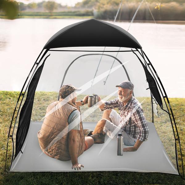 

Clear PVC Tent: Windproof, Rainproof, Warm Camping/Fishing Sunroom
